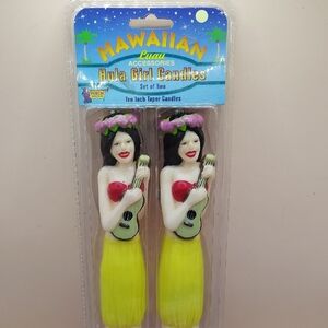 NEW Hawaiian Hula Girl Candles - Red, Yellow, Black